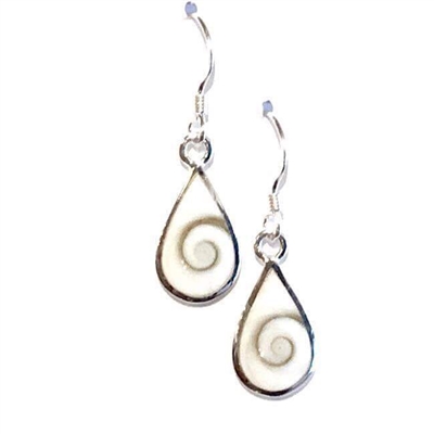 Sterling Silver Dangle Earrings- Shiva Shell