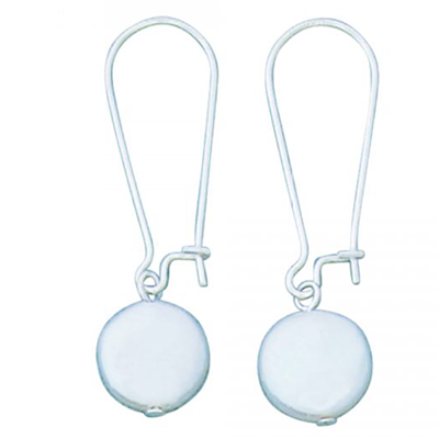 Sterling Silver Dangle Earrings- Freshwater Pearl