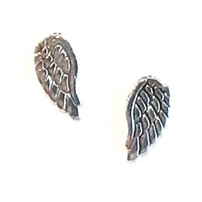 Sterling Silver Post Earrings- Angel Wings