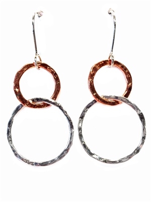 Copper & Sterling Silver Earrings