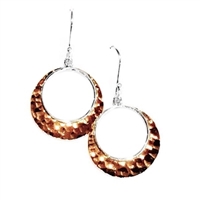 Sterling Silver & Copper Dangle Earrings