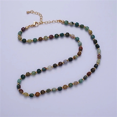 Cubed Agate Necklace