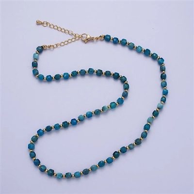 Cubed Apatite Necklace
