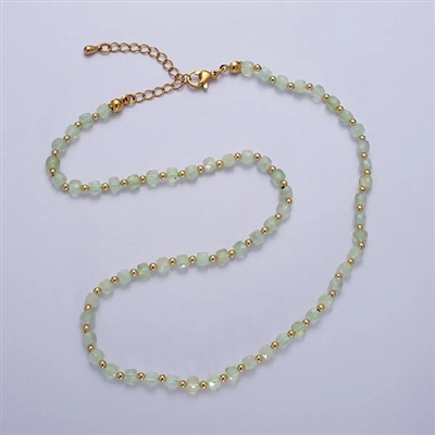 Cubed Praseolite Necklace