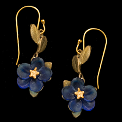 Blue Violet Dangle Earrings