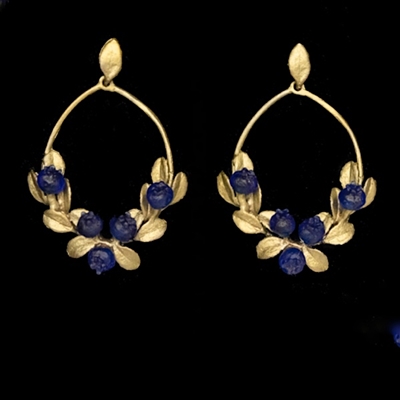 Wild Blueberry Oval Post Earrings