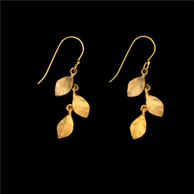 Golden Autumn Wire Earrings
