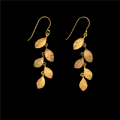 Golden Autumn Long Wire Earrings