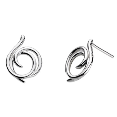 Sterling Silver "Twine Helix" Stud Earrings