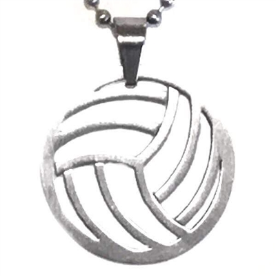 Stainless Steel Necklace/Pendant- Volleyball