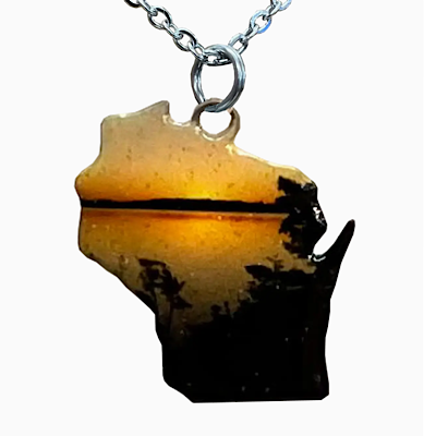 Dâ€™ears Pendant/Necklace- Wisconsin Sunset