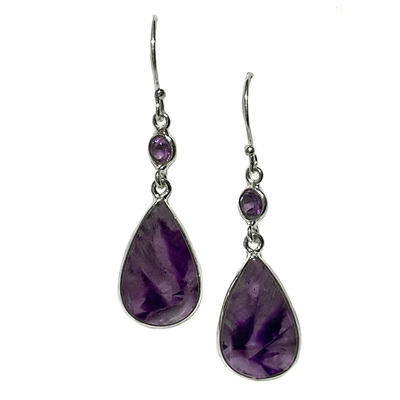 Sterling Silver Earrings- Atomic Amethyst