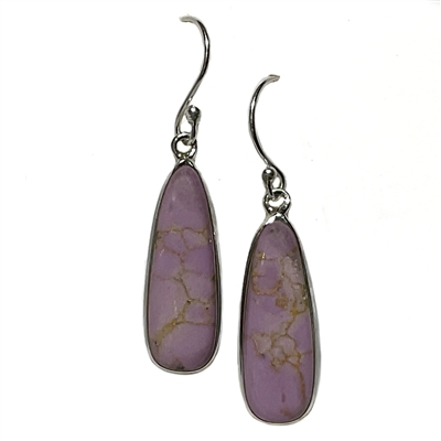 Sterling Silver Drop Earrings- Phosphosiderite