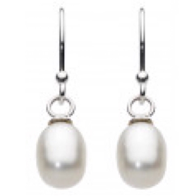Sterling Silver â€œBaroqueâ€ Freshwater Pearl Dangle Earrings