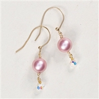 Holly Yashi Classic Pearl Drop Earrings- Powder Pink