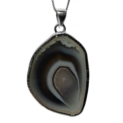 Sterling Silver Pendant- Botswana Agate