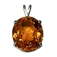 Sterling Silver Pendant- Citrine