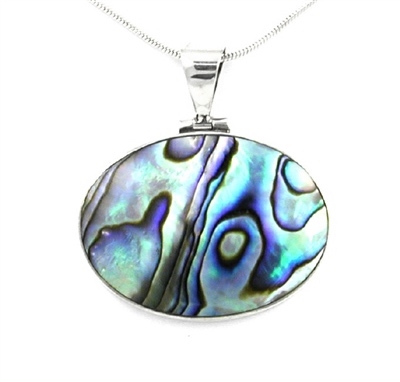 Sterling Silver Pendant- Abalone
