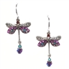 Firefly Earrings-Dragonfly-Purple