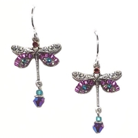 Firefly Earrings-Dragonfly-Purple