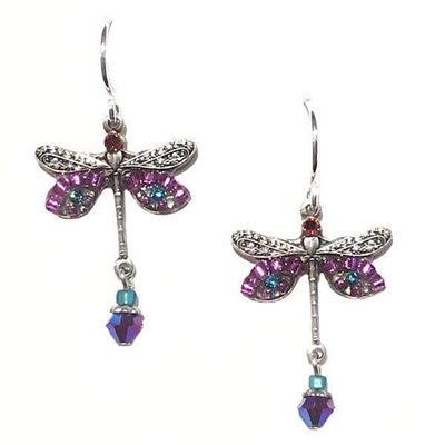 Firefly Earrings-Dragonfly-Purple
