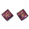 Firefly Post Earrings-La Dolce Vita Crystal Square-Ruby