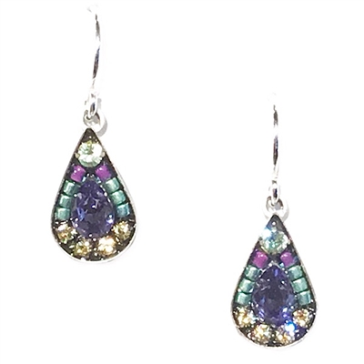Firefly Earrings-Teardrop Mosaic-Lavender