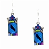 Firefly Earrings-Mosaic Mirror- Bermuda Blue
