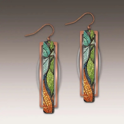 Floating Leaves Geometric  Earrings