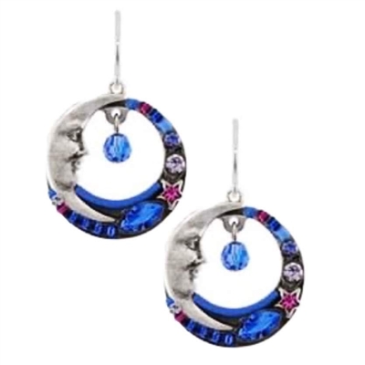 Firefly Earrings-Celestial Moon- Sapphire