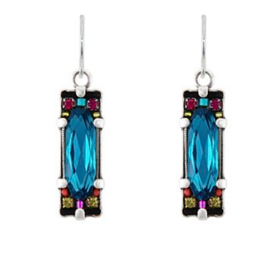 Firefly Earrings-Crystal-Indicolite Blue