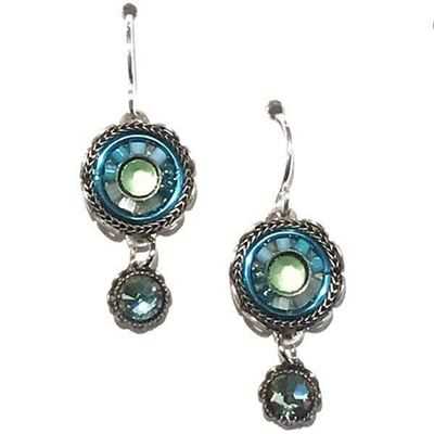 Firefly Earrings- La Dolce Vita Small Round -Light Blue