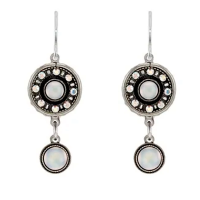 Firefly Earrings- La Dolce Vita Small Round -Snow