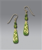 Adajio Earrings-Multi Green Spiral