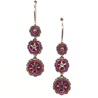 Firefly Earrings- La Dolce Vita 3-Tier-Ruby