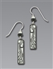 Adajio Earrings - Pearl White Column with Shiny Hematite Tone Art Deco Overlay & Beads