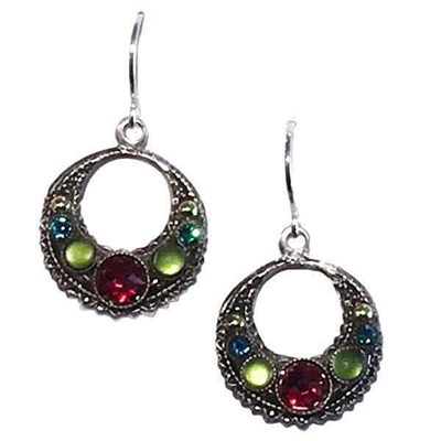 Firefly Earrings-Simple Hoop-Ruby