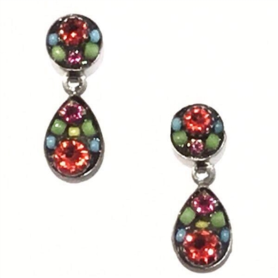 Firefly Earrings-Sparkling Drop Post-Multi Color