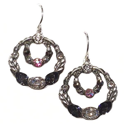 Firefly Earrings-Double Hoop-Platinum