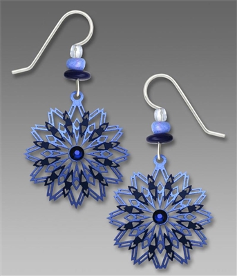 Adajio Earrings - Dark & Light Blue Mandala