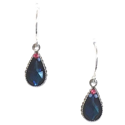 Firefly Earrings- Petite Drop Flame- Bermuda Blue