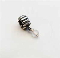 Authentic Pandora Bead -April Birthstone Dangle-White Quartz-RETIRED