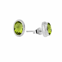 Sterling Silver Post Earring- Peridot