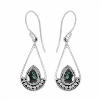 Sterling Silver Dangle Earrings- Mystic Topaz