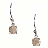 Sterling Silver Dangle Earrings- Round cut Labradorite