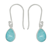 Sterling Silver Larimar Earrings