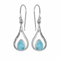 Sterling Silver Larimar Earrings