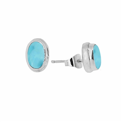 Sterling Silver Larimar Earrings