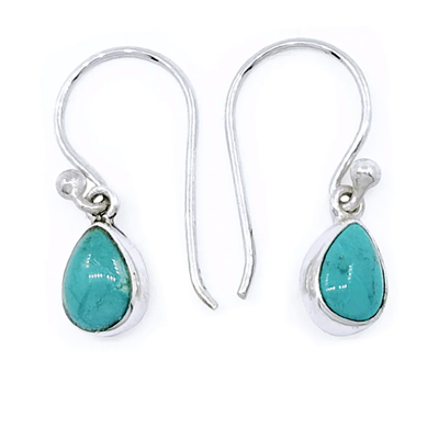 Sterling Silver Drop Earrings- Turquoise