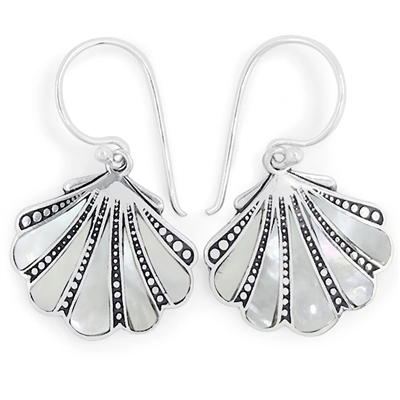 Sterling Silver Dangle Earrings- Mother of Pearl